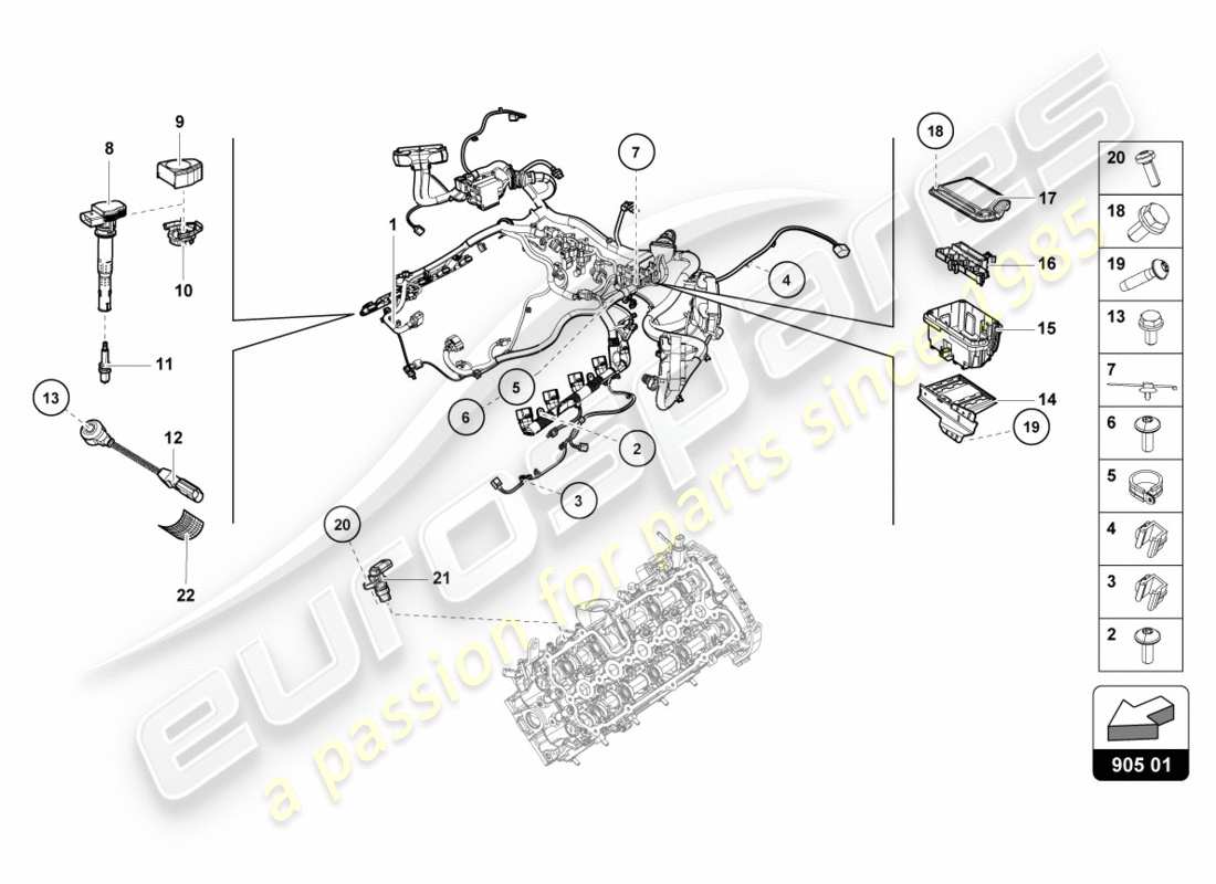 Lamborghini PERFORMANTE COUPE (2018) Zündanlage Teildiagramm