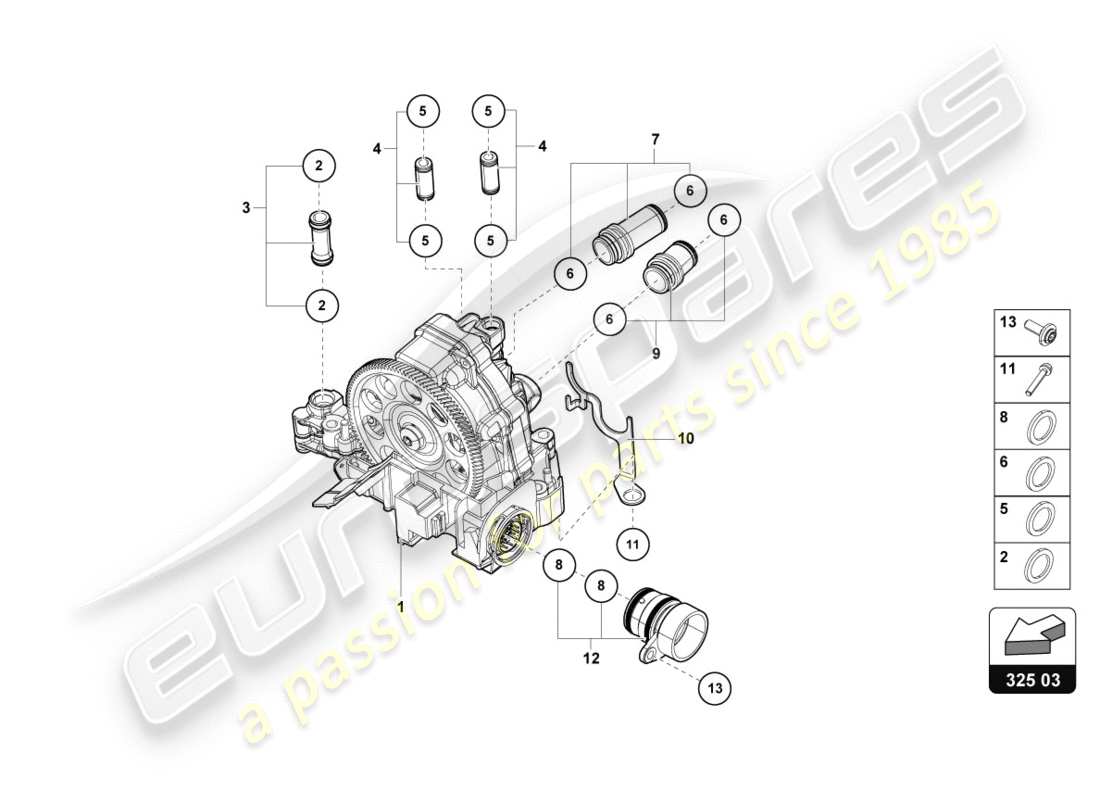 Lamborghini PERFORMANTE COUPE (2019) HYDRAULIK-STEUERGERÄT Teildiagramm