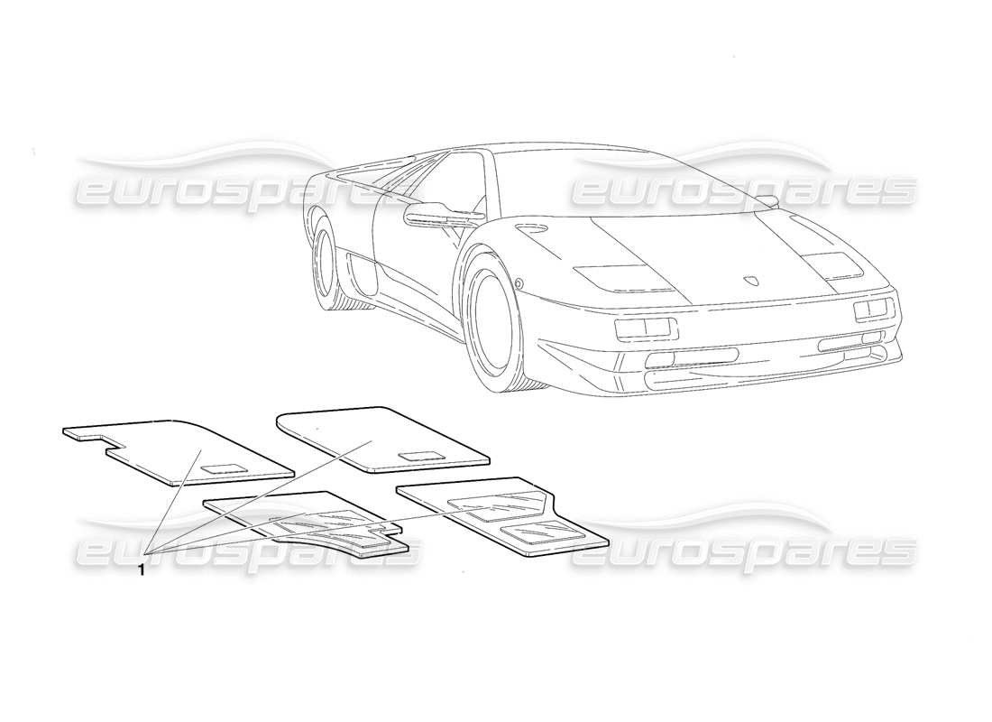 Lamborghini Diablo SV (1997) Zubehör (Gültig für RH D. - März 1997) Teilediagramm