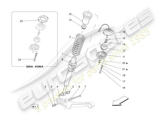 a part diagram from the Maserati GRANTURISMO S (2020) parts catalogue