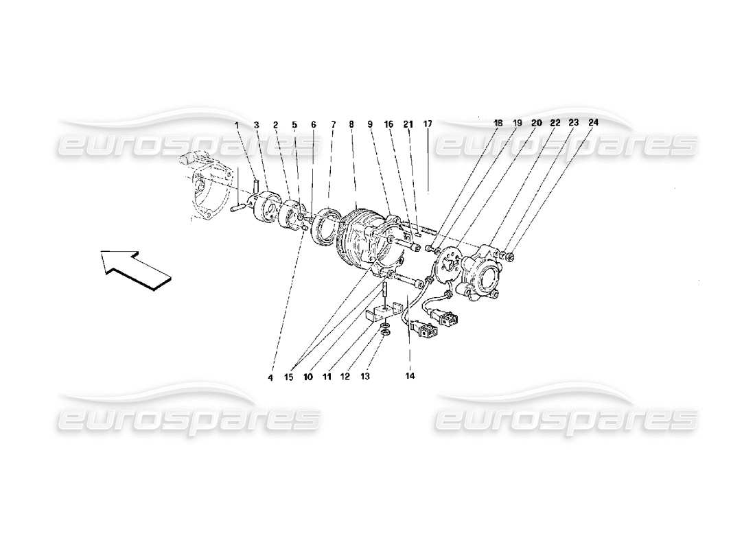Ferrari 512 M Motorzündung Teilediagramm