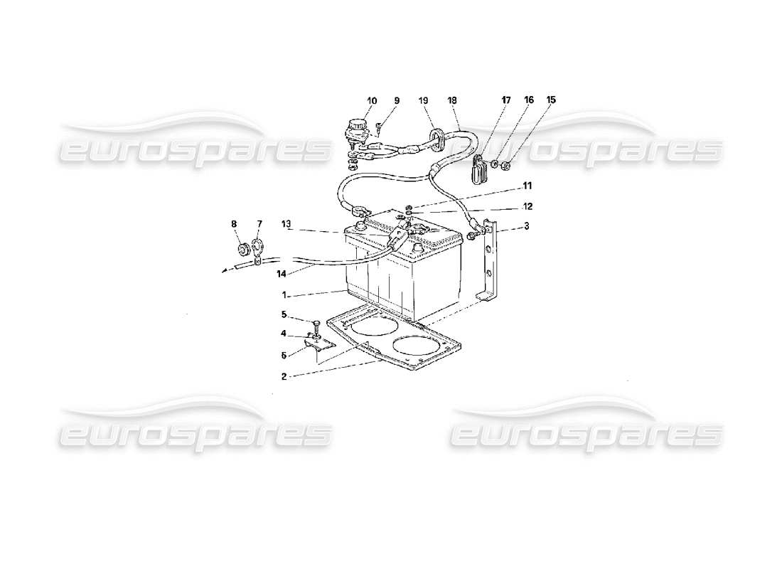 Ferrari 512 M Batterie Teilediagramm