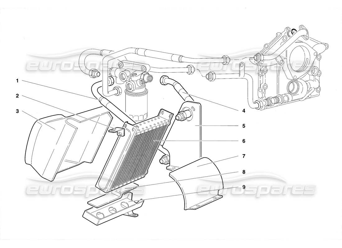 Lamborghini Diablo VT (1994) Motorölsystem (Gültig für USA-Version – April 1994) Teilediagramm