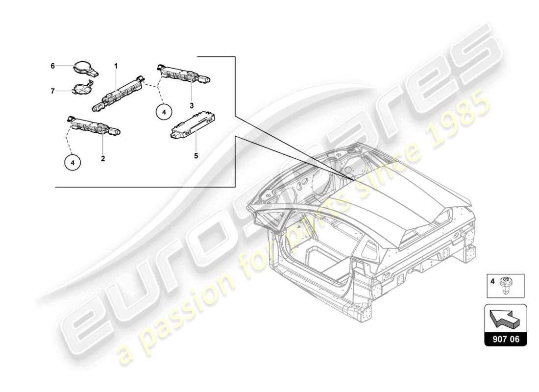 Lamborghini LP700-4 ROADSTER (2016) ANTENNE Teildiagramm