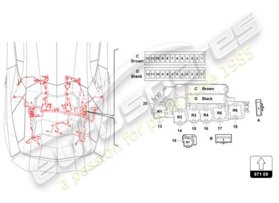 a part diagram from the Lamborghini SIAN (2020) parts catalogue