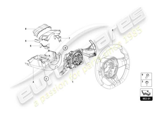 a part diagram from the Lamborghini SIAN (2021) parts catalogue