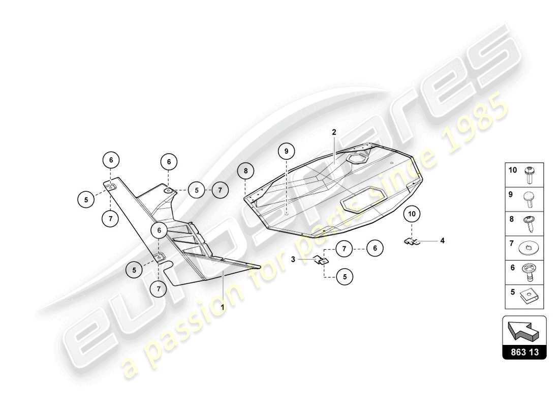 Lamborghini LP750-4 SV COUPE (2015) ABDECKUNG Teildiagramm