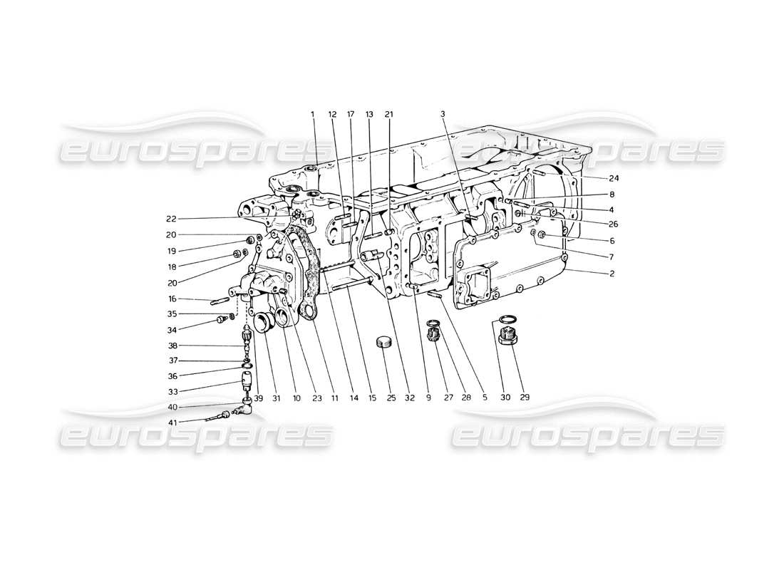 Ferrari 365 GT4 Berlinetta Boxer Getriebe (bis Fahrzeugnr. 17535) Teilediagramm