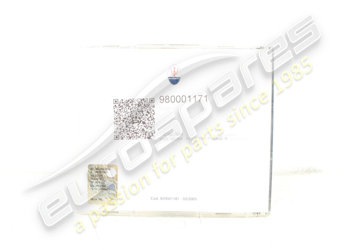 NEUE Maserati CD-ROM. TEILENUMMER 980001171 (2)