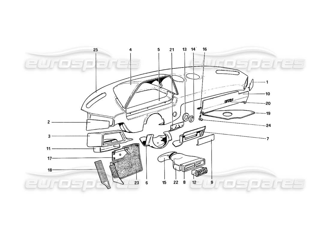 teilediagramm mit der teilenummer 61679700