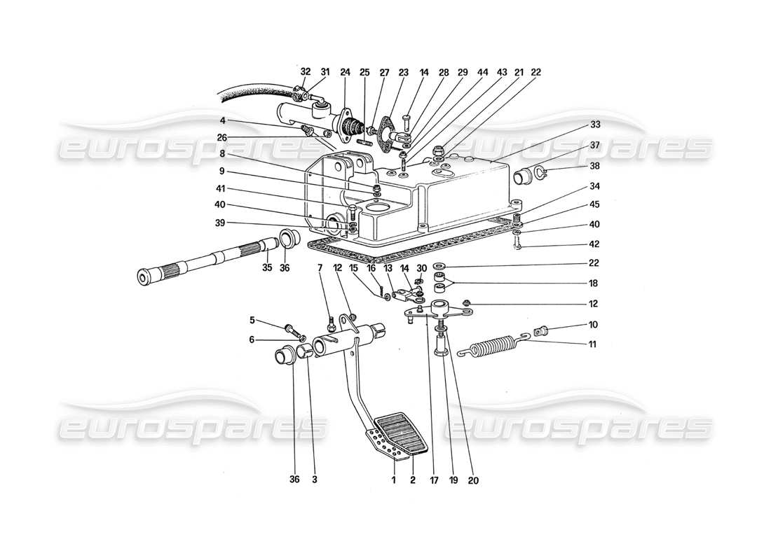 ein teilediagramm aus dem teilekatalog ferrari 288 gto