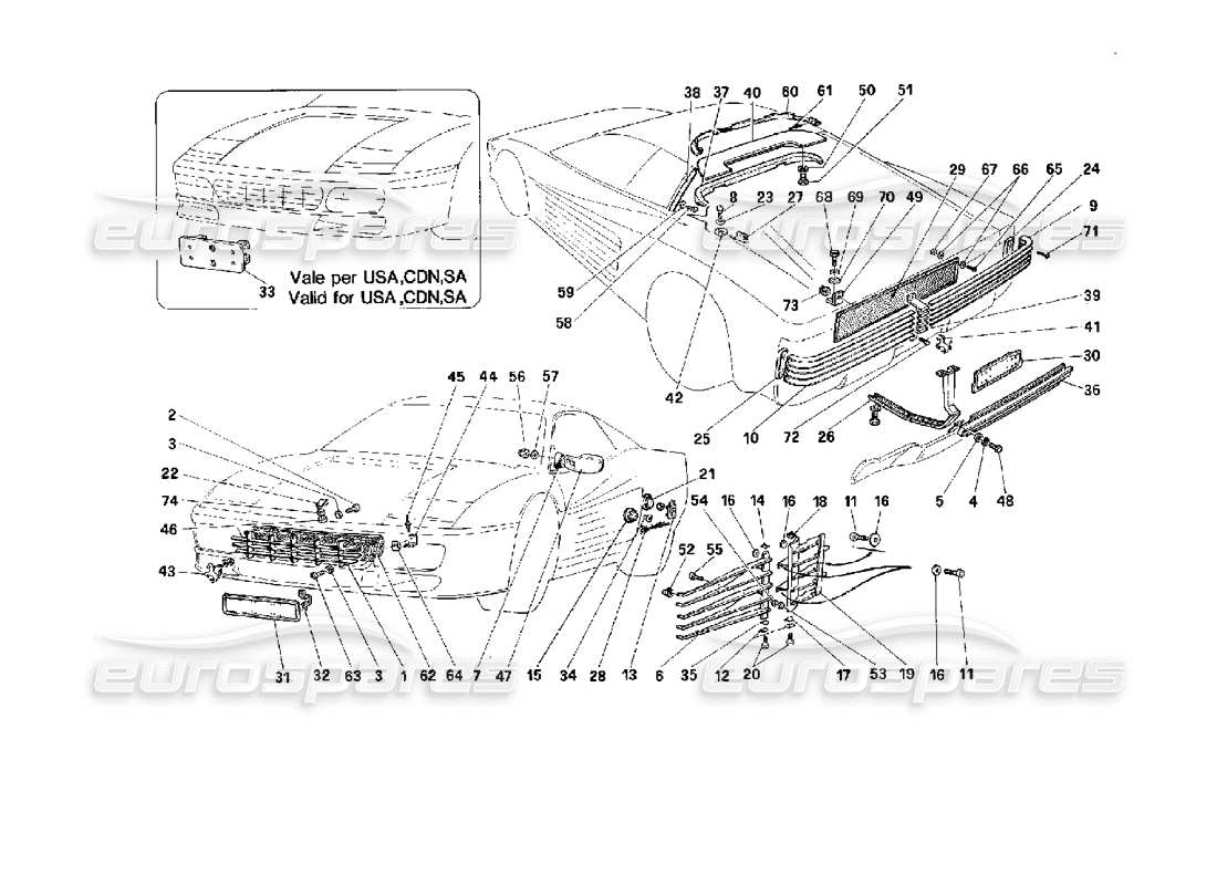 teilediagramm mit der teilenummer 61490800