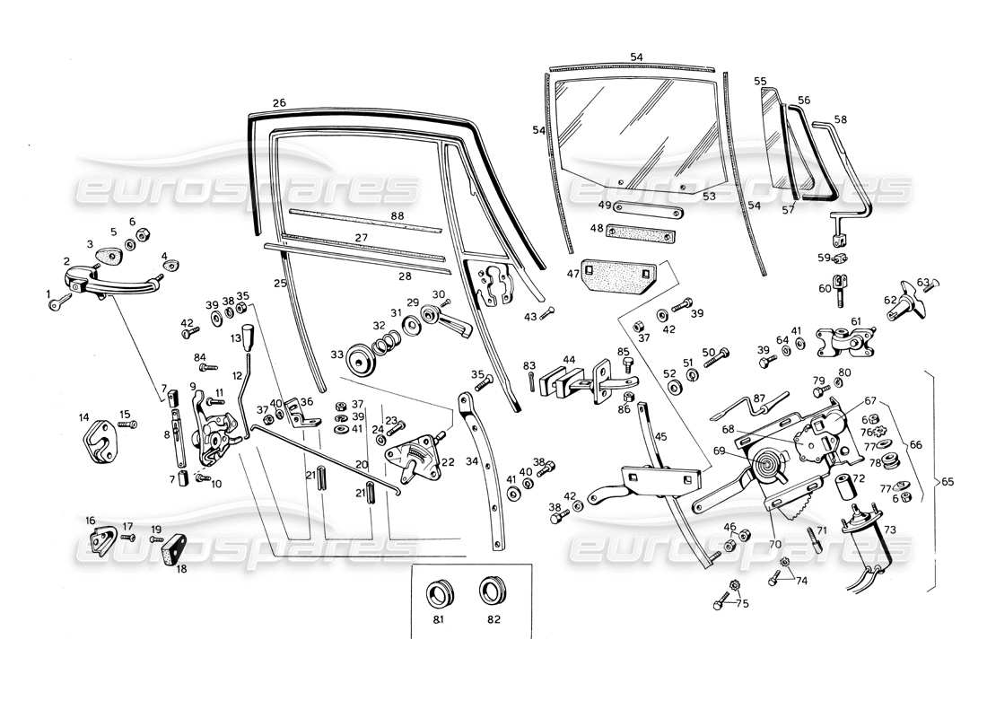eine teilezeichnung aus dem maserati ghibli (1967-1973) teilekatalog