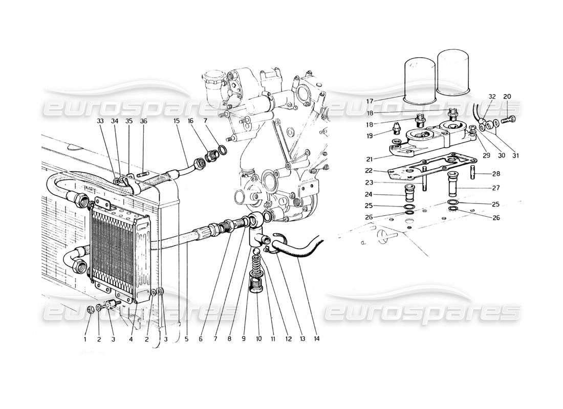 eine teilezeichnung aus dem ferrari 400 gt (mechanical) teilekatalog