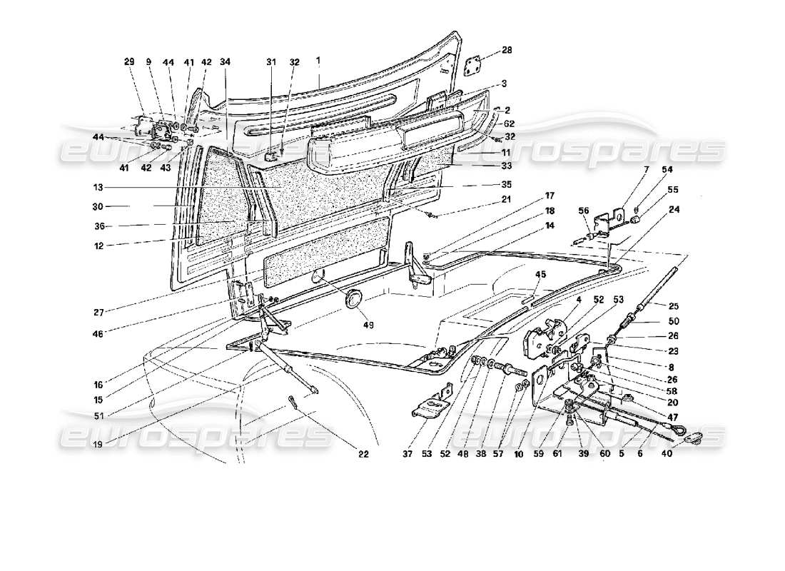 ein Teilediagramm aus dem Ferrari 512 TR-Teilekatalog