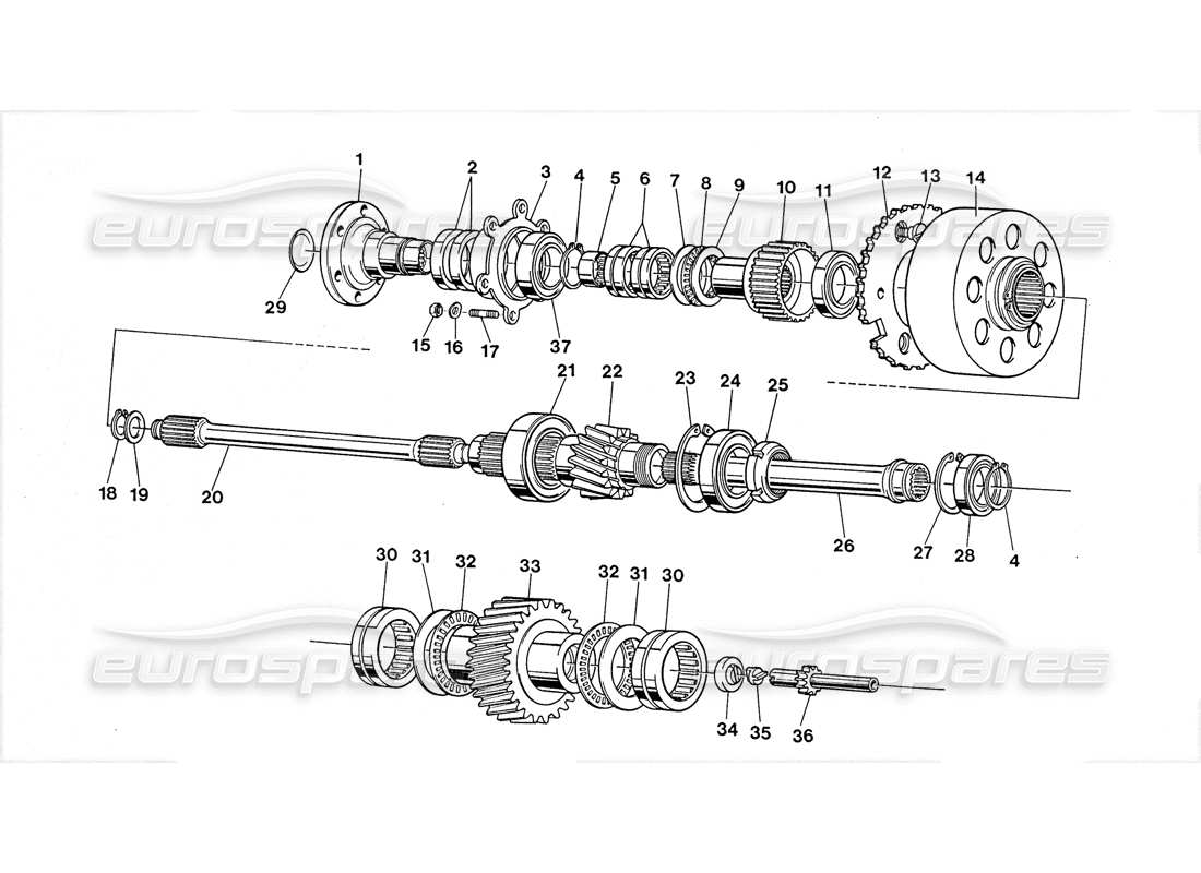 ein teilediagramm aus dem teilekatalog lamborghini lm002