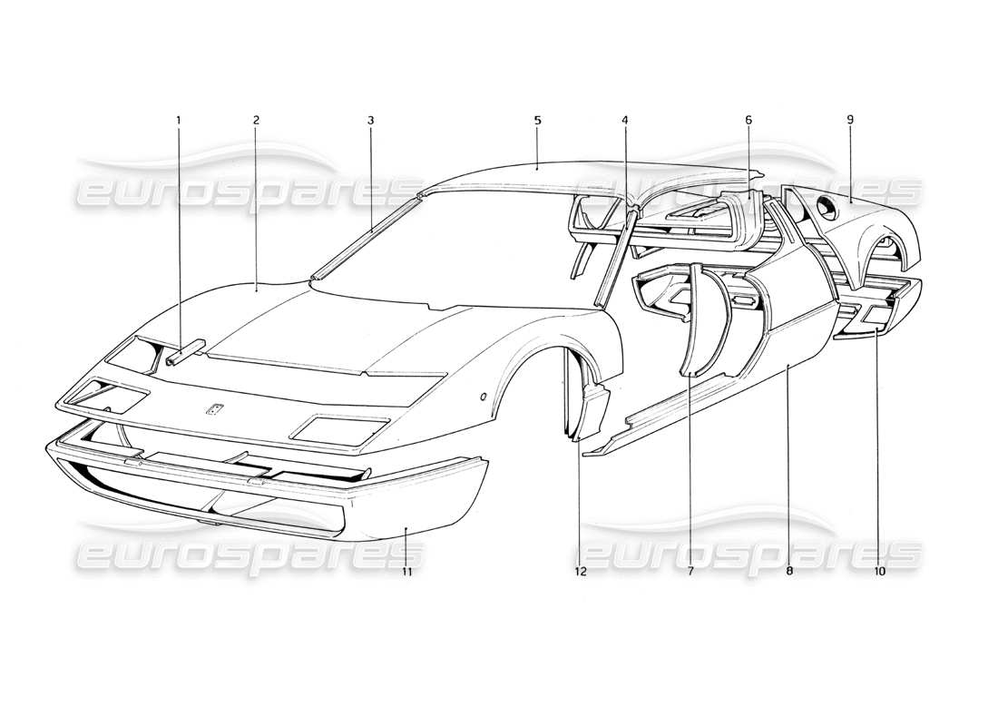 TEILEDIAGRAMME AUS DEM FERRARI 365 GT4 BERLINETTA BOXER TEILEKATALOG ANZEIGEN eine teilezeichnung aus dem ferrari 365 gt4 berlinetta boxer teilekatalog