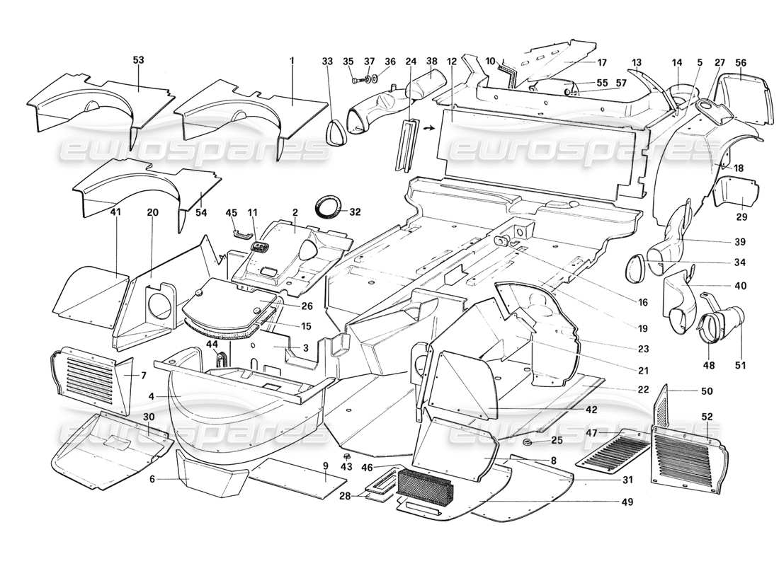 ein teilediagramm aus dem teilekatalog ferrari 328