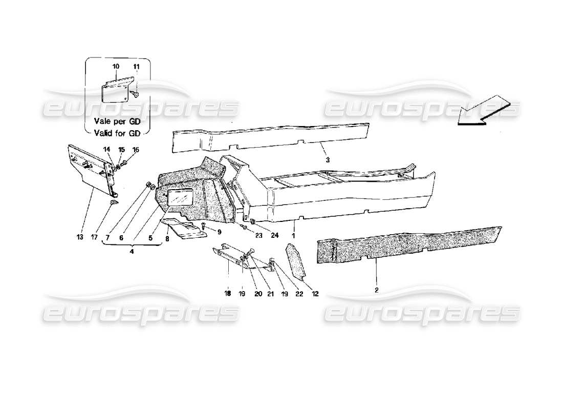 teilediagramm mit der teilenummer 61124100