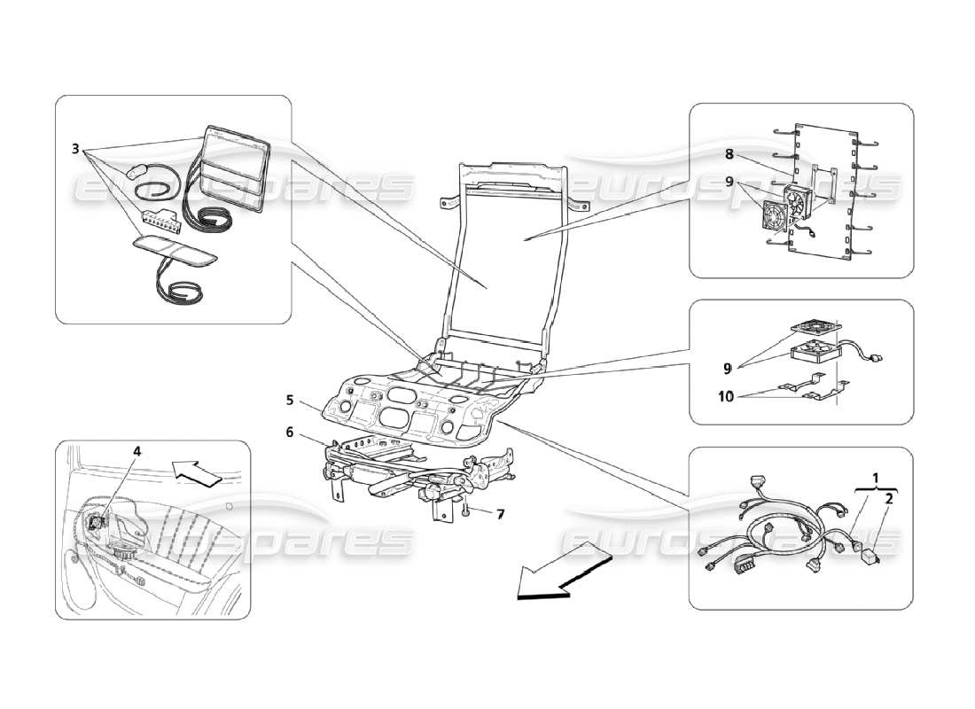 ein Teilediagramm aus dem Maserati QTP. (2006) 4.2 Teilekatalog