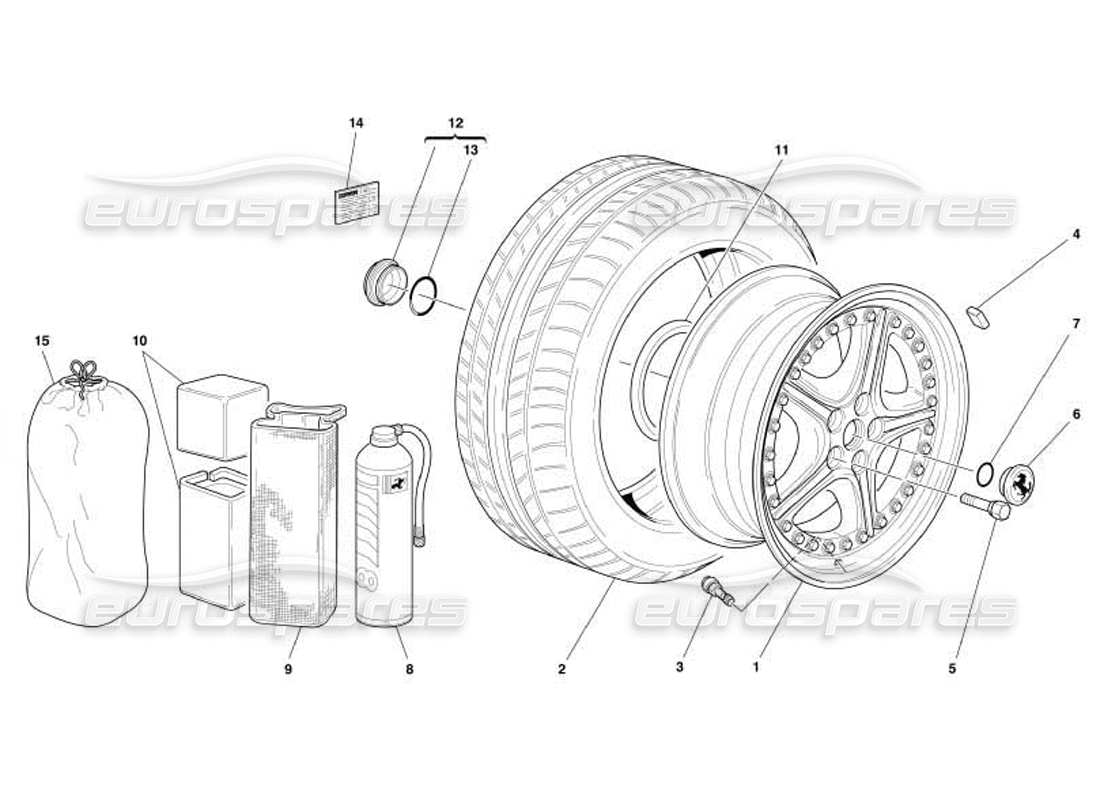 ferrari 550 barchetta räder ersatzteildiagramm