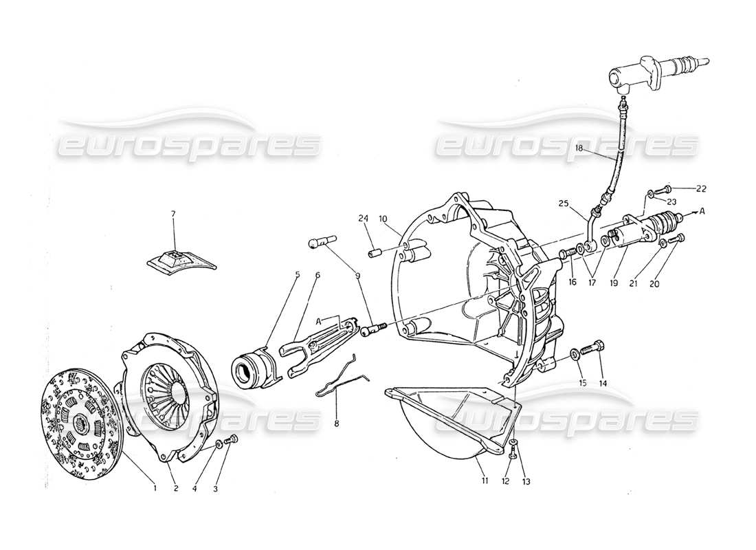 maserati 2.24v kupplung teilediagramm