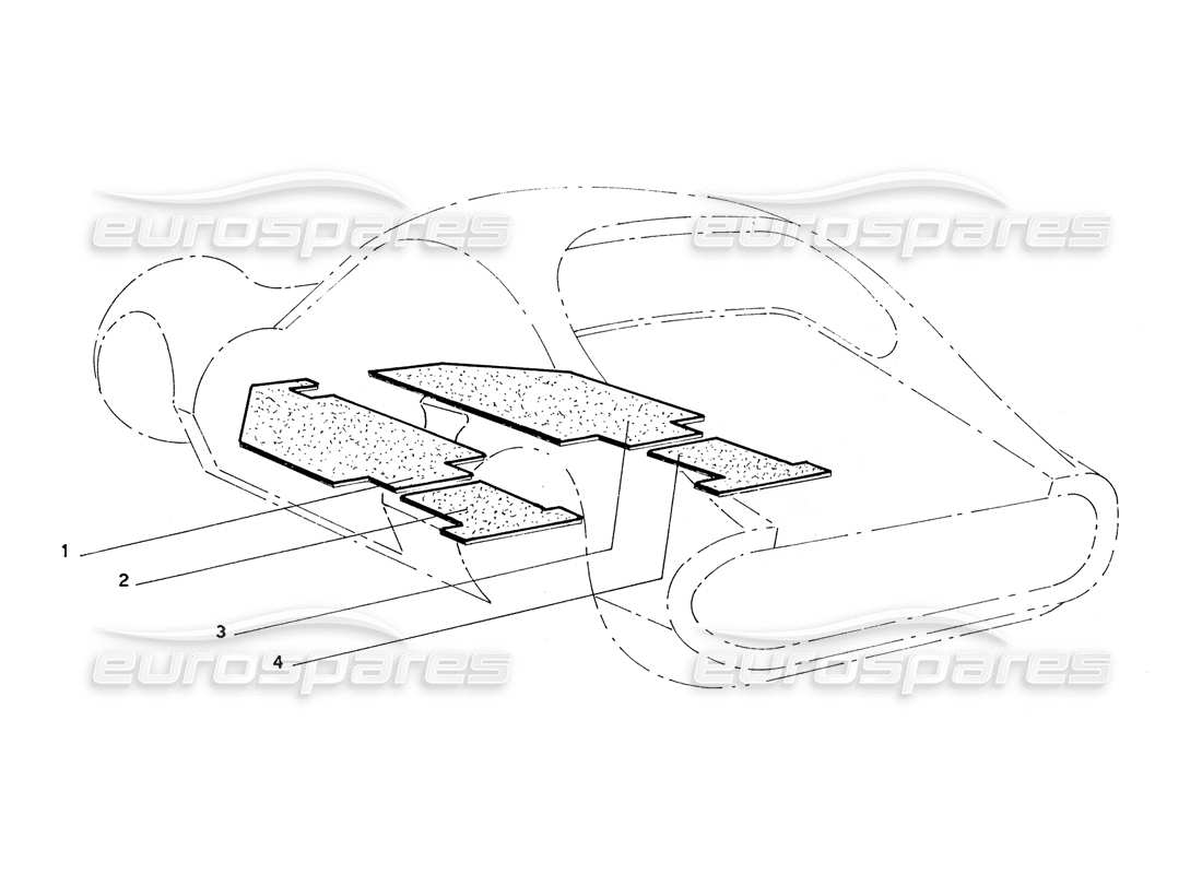 ferrari 206 gt dino (coachwork) unter teppichen teilediagramm