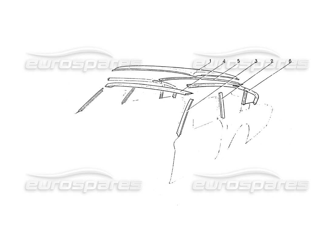 ferrari 365 gt 2+2 (coachwork) dachrahmenteilediagramm