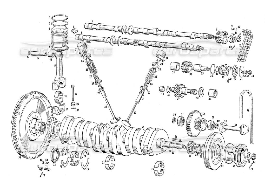 maserati mistral 3.7 bewegliche teile teilediagramm