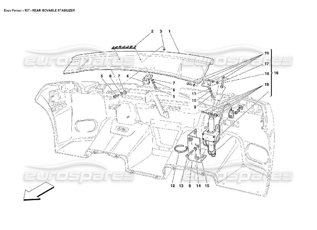 FERRARI ENZO HINTERER BEWEGLICHER STABILISATOR TEILEDIAGRAMM ferrari enzo hinterer beweglicher stabilisator teilediagramm