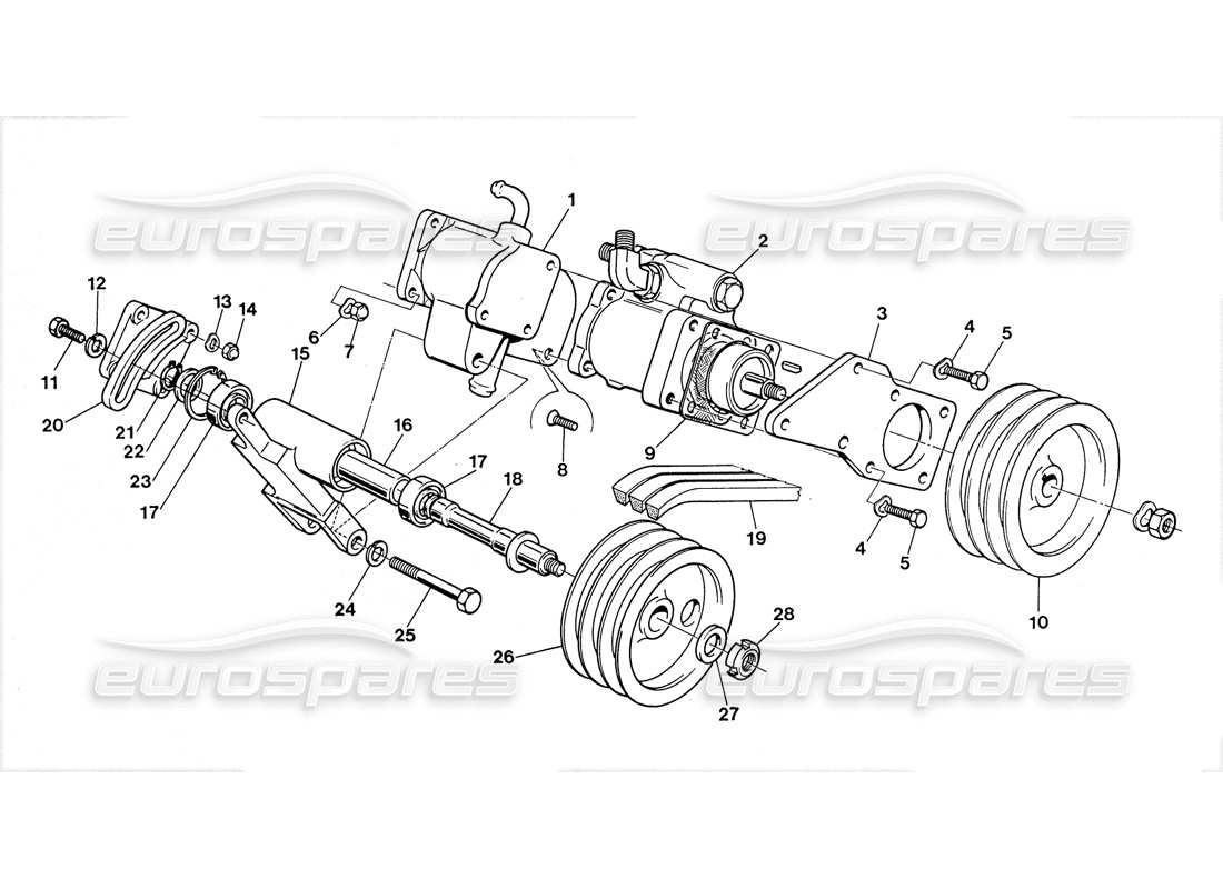 lamborghini lm002 (1988) lenkölpumpe teilediagramm