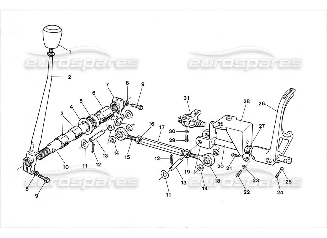 lamborghini lm002 (1988) übertragung (verknüpfung) teilediagramm