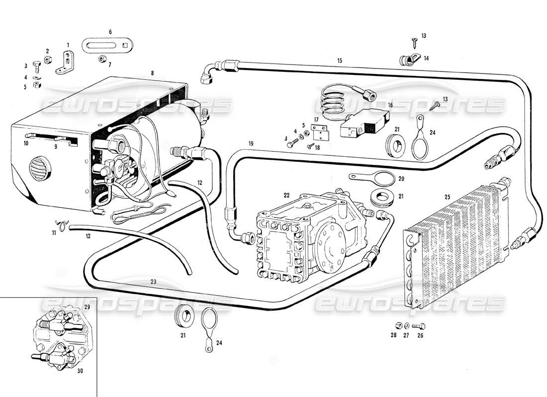 maserati mistral 3.7 teilediagramm der klimaanlage