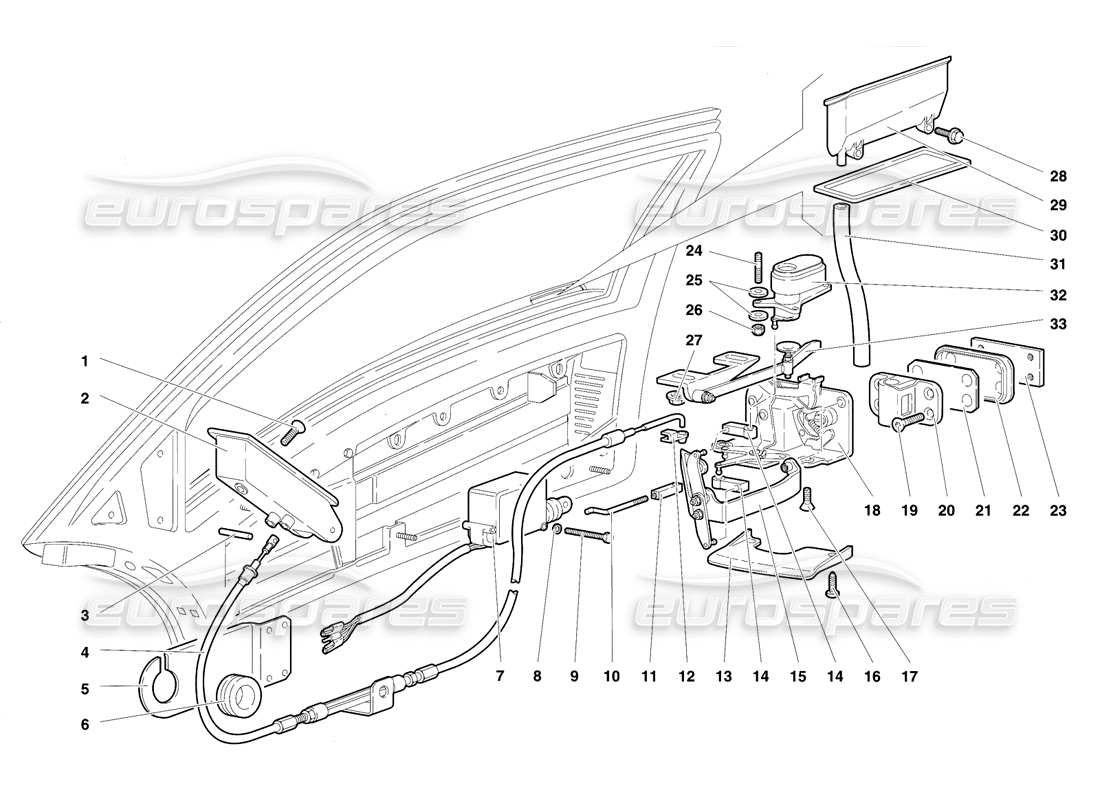 lamborghini diablo vt (1994) türen teilediagramm