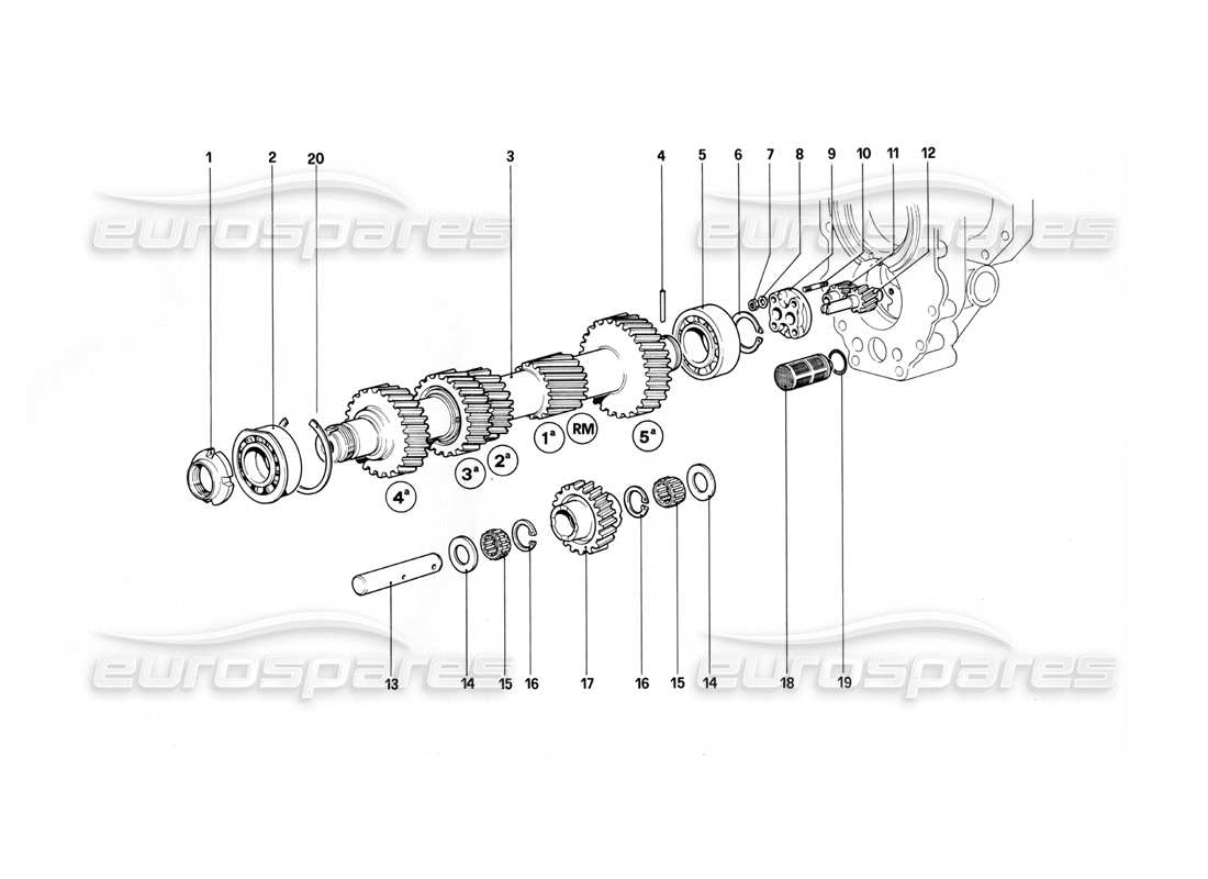 ferrari 412 (mechanical) hauptwelle und ölpumpe - 412 m. teilediagramm