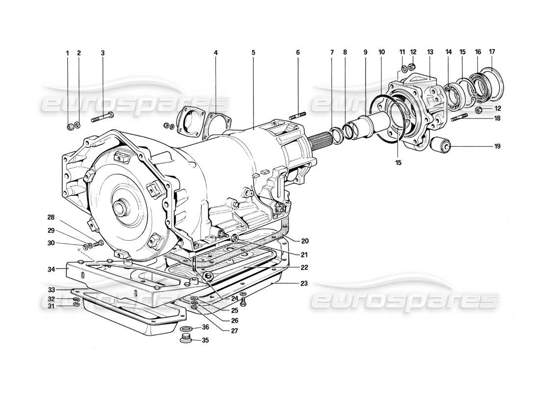 ferrari 412 (mechanical) automatikgetriebe - 412 a. teilediagramm