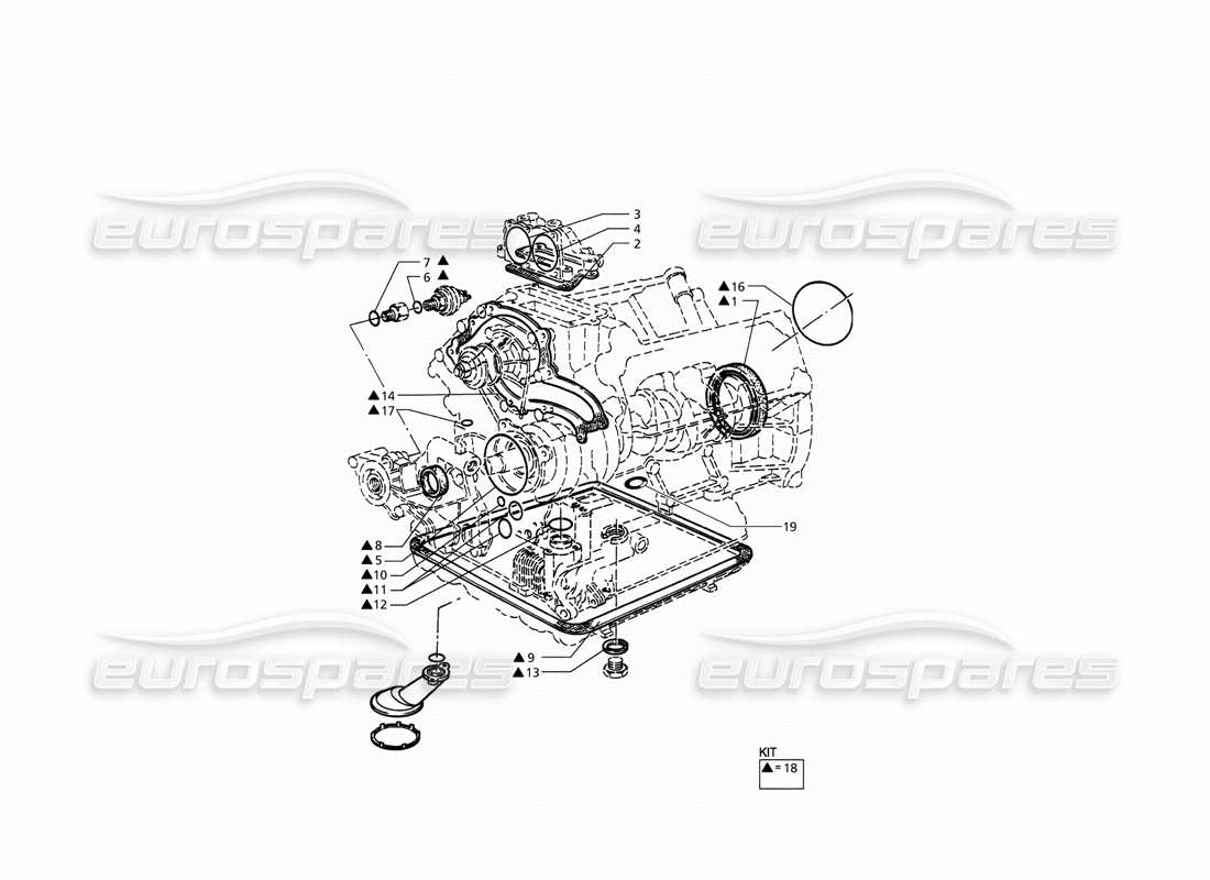 maserati qtp. 3.2 v8 (1999) dichtungen und öldichtungen für die blocküberholung - teilediagramm