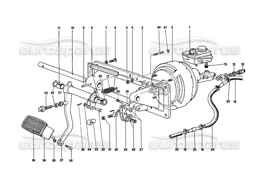 ferrari 412 (mechanical) hydraulische bremssteuerung - 412 a. rhd-teilediagramm