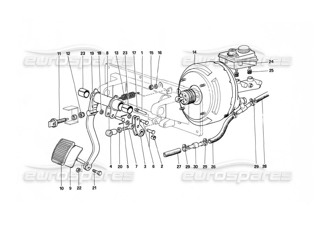 ferrari 412 (mechanical) hydraulische bremssteuerung - 412 m. rhd ersatzteildiagramm