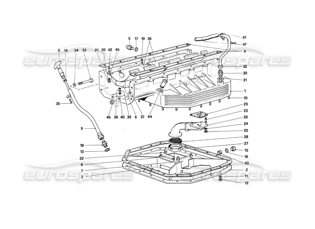 ferrari 412 (mechanical) ölwannen-ersatzteildiagramm