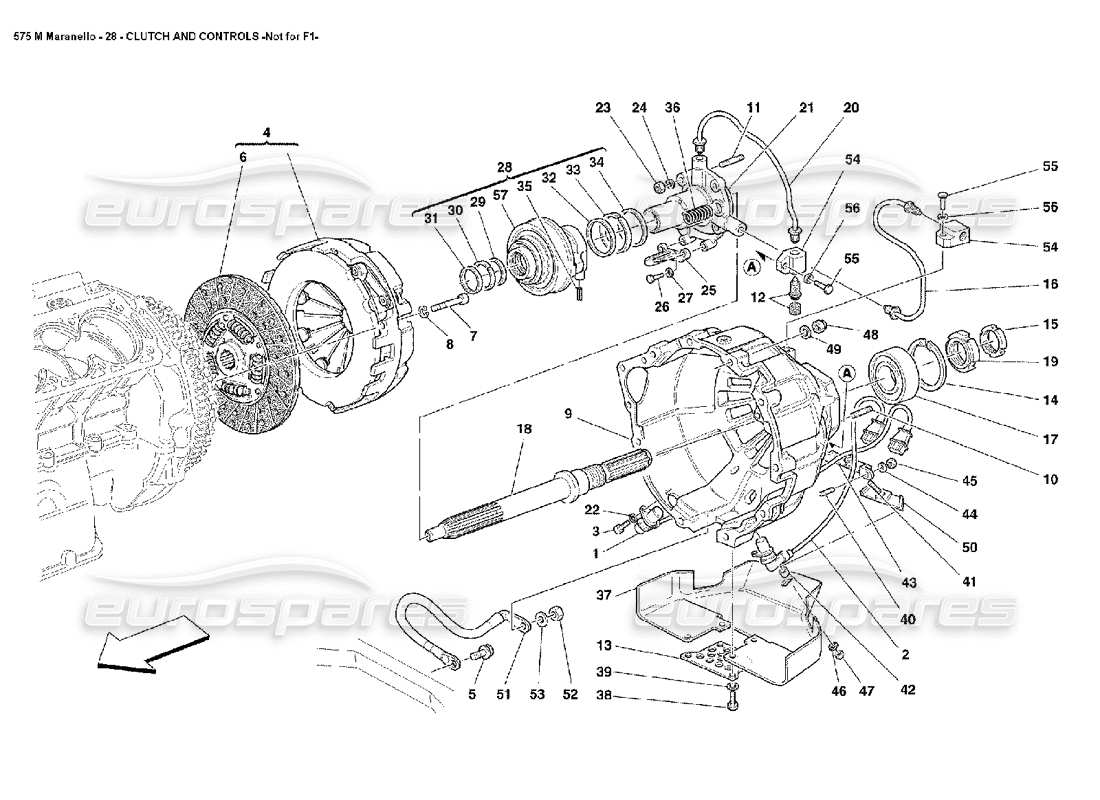 ferrari 575m maranello kupplung und steuerungen nicht für f1 ersatzteildiagramm