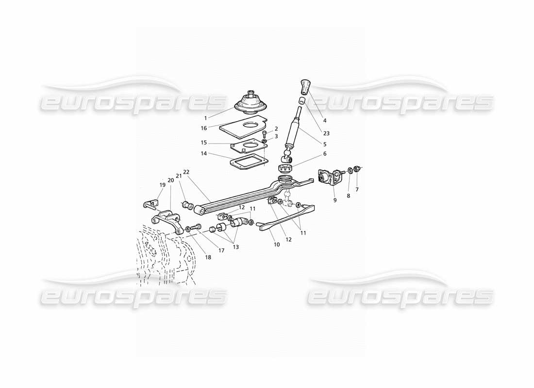 maserati qtp v8 evoluzione getrag-getriebe 6 geschwindigkeit: außerhalb der steuerung teilediagramm