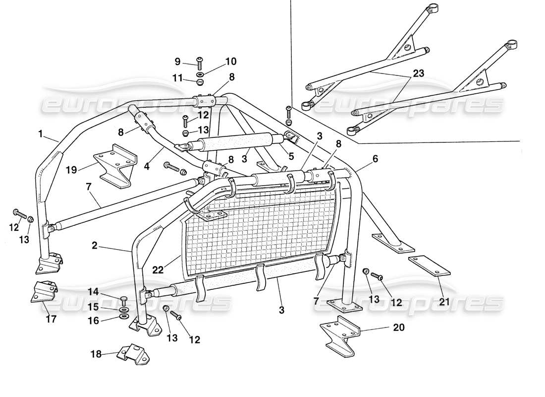 ferrari 355 challenge (1999) roll bar-ersatzteildiagramm