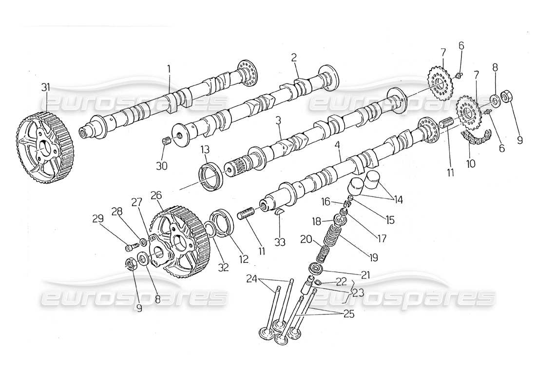 maserati 2.24v timing-teilediagramm