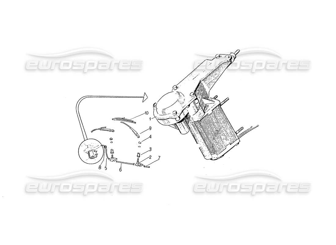 ferrari 330 gt 2+2 (coachwork) wischermotor-ersatzteildiagramm