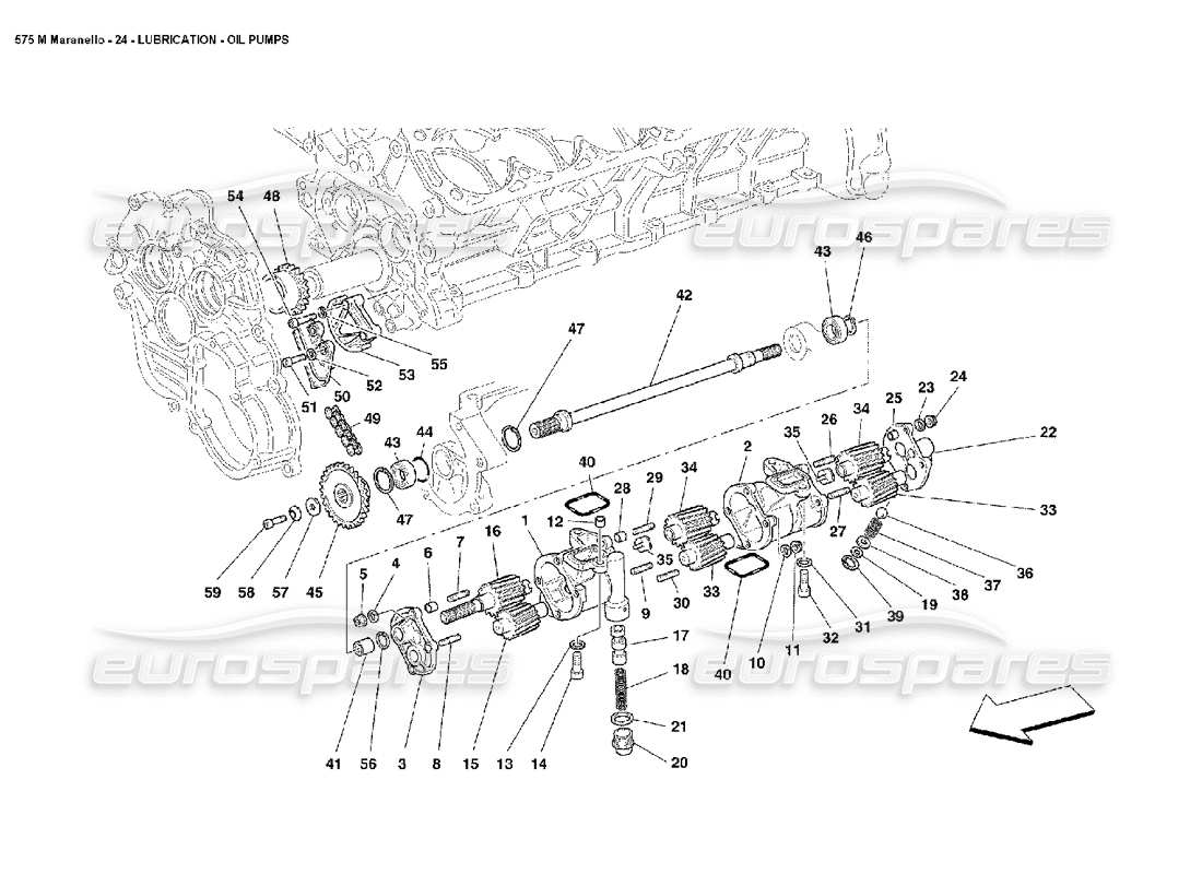 ferrari 575m maranello schmierölpumpen teilediagramm