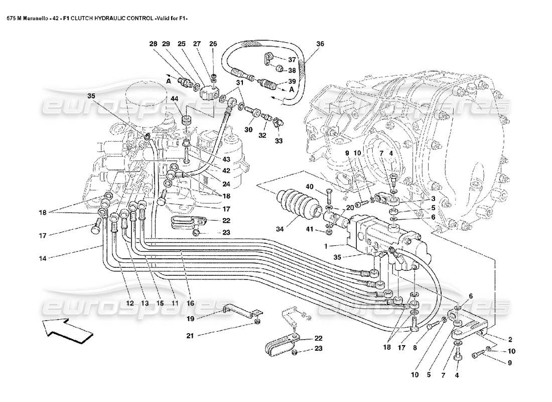 ferrari 575m maranello f1 kupplungshydrauliksteuerung gültig für f1 teilediagramm