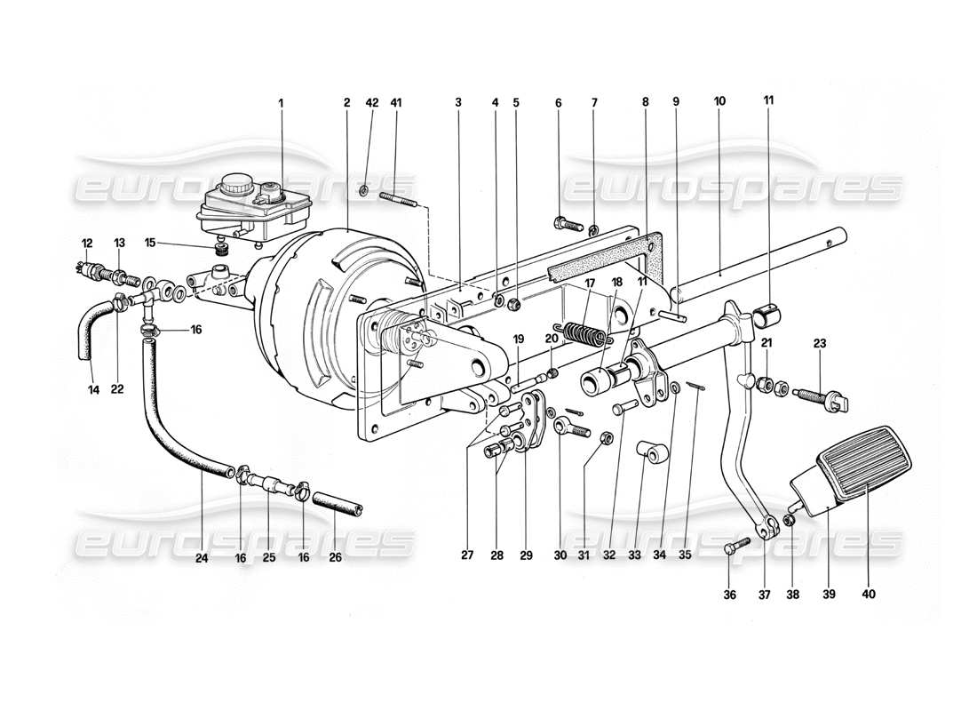 ferrari 412 (mechanical) hydraulische bremssteuerung - 412 a. lhd-teilediagramm