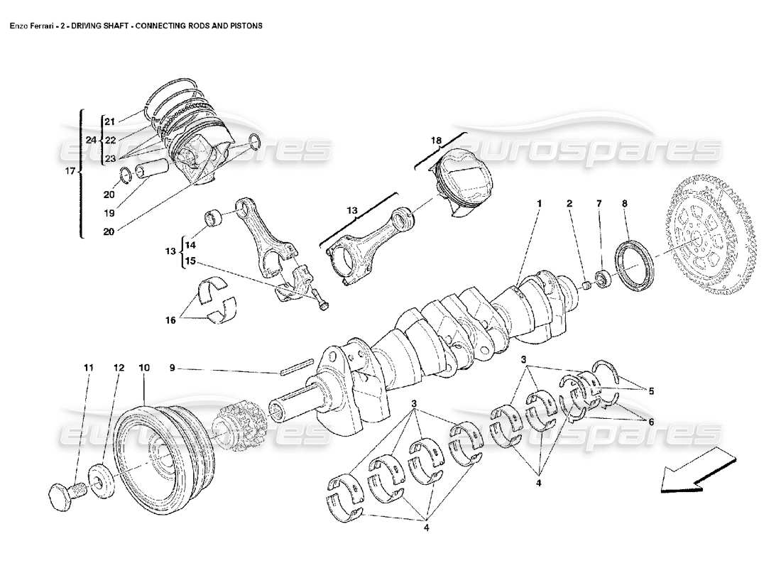 FERRARI ENZO ANTRIEBSWELLE TEILEDIAGRAMM ferrari enzo antriebswelle teilediagramm