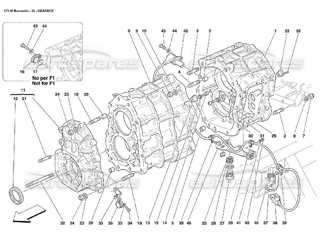 ferrari 575m maranello getriebeteildiagramm